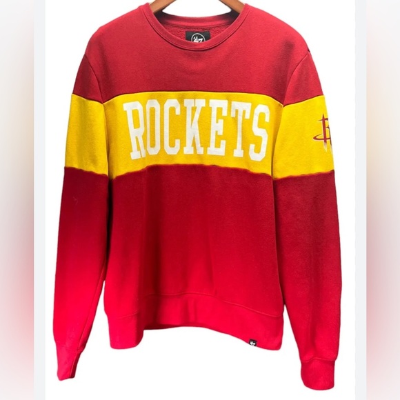 Vintage 90’s HOUSTON ROCKETS 47 Fleece Men’s Large Sweatshirt - Picture 1 of 8